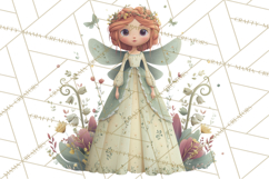Art Nouveau Floral Fairies Clipart PNG, Flower Fairy Png Product Image 3