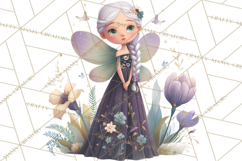 Art Nouveau Floral Fairies Clipart PNG, Flower Fairy Png Product Image 3