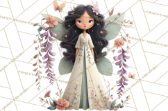 Art Nouveau Floral Fairies Clipart PNG, Flower Fairy Png Product Image 5