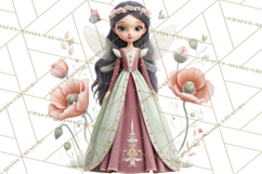 Art Nouveau Floral Fairies Clipart PNG, Flower Fairy Png Product Image 2