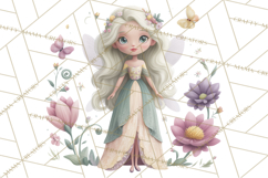 Art Nouveau Floral Fairies Clipart PNG, Flower Fairy Png Product Image 5