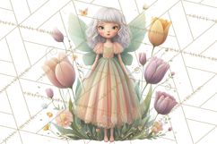 Art Nouveau Floral Fairies Clipart PNG, Flower Fairy Png Product Image 2