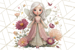 Art Nouveau Floral Fairies Clipart PNG, Flower Fairy Png Product Image 3