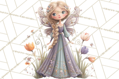 Art Nouveau Floral Fairies Clipart PNG, Flower Fairy Png Product Image 2