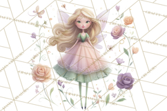 Art Nouveau Floral Fairies Clipart PNG, Flower Fairy Png Product Image 4