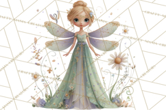 Art Nouveau Floral Fairies Clipart PNG, Flower Fairy Png Product Image 2