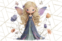 Art Nouveau Floral Fairies Clipart PNG, Flower Fairy Png Product Image 5
