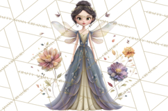 Art Nouveau Floral Fairies Clipart PNG, Flower Fairy Png Product Image 4