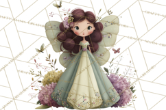 Art Nouveau Floral Fairies Clipart PNG, Flower Fairy Png Product Image 5