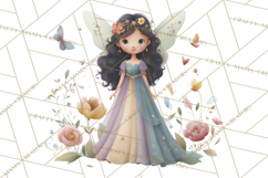 Art Nouveau Floral Fairies Clipart PNG, Flower Fairy Png Product Image 3