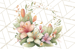 Art Nouveau Floral Fairies Clipart PNG, Flower Fairy Png Product Image 4