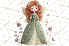 Art Nouveau Floral Fairies Clipart PNG, Flower Fairy Png Product Image 2