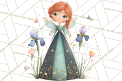 Art Nouveau Floral Fairies Clipart PNG, Flower Fairy Png Product Image 3