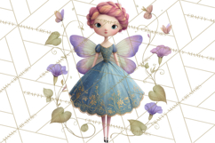 Art Nouveau Floral Fairies Clipart PNG, Flower Fairy Png Product Image 4