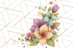 Art Nouveau Floral Fairies Clipart PNG, Flower Fairy Png Product Image 5