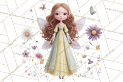 Art Nouveau Floral Fairies Clipart PNG, Flower Fairy Png Product Image 3