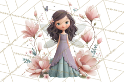 Art Nouveau Floral Fairies Clipart PNG, Flower Fairy Png Product Image 4