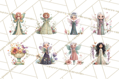 Art Nouveau Floral Fairies Clipart PNG, Flower Fairy Png Product Image 7