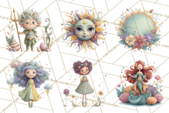 Art Nouveau Mythical Creatures Clipart PNG Product Image 3