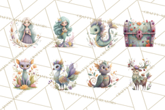 Art Nouveau Mythical Creatures Clipart PNG Product Image 6