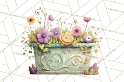 Art Nouveau Enchanted Garden Clipart and Clip Art Png Product Image 2