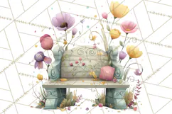 Art Nouveau Enchanted Garden Clipart and Clip Art Png Product Image 3