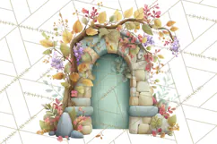Art Nouveau Enchanted Garden Clipart and Clip Art Png Product Image 4
