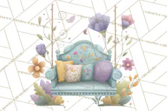 Art Nouveau Enchanted Garden Clipart and Clip Art Png Product Image 4