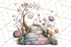 Art Nouveau Enchanted Garden Clipart and Clip Art Png Product Image 3