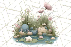 Art Nouveau Enchanted Garden Clipart and Clip Art Png Product Image 5