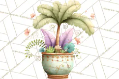 Art Nouveau Enchanted Garden Clipart and Clip Art Png Product Image 3