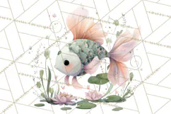 Art Nouveau Enchanted Garden Clipart and Clip Art Png Product Image 5