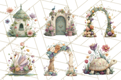 Art Nouveau Enchanted Garden Clipart and Clip Art Png Product Image 5