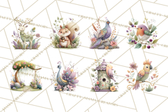 Art Nouveau Enchanted Garden Clipart and Clip Art Png Product Image 4