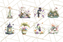 Art Nouveau Enchanted Garden Clipart and Clip Art Png Product Image 7