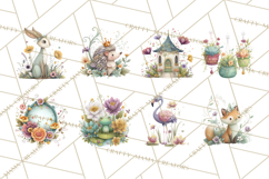 Art Nouveau Enchanted Garden Clipart and Clip Art Png Product Image 2