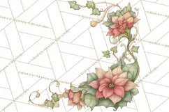 Art Nouveau Christmas Clipart PNG, Decorative Christmas Png Product Image 2