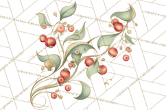 Art Nouveau Christmas Clipart PNG, Decorative Christmas Png Product Image 4