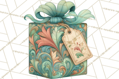 Art Nouveau Christmas Clipart PNG, Decorative Christmas Png Product Image 2