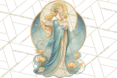 Art Nouveau Christmas Clipart PNG, Decorative Christmas Png Product Image 3
