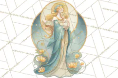 Art Nouveau Christmas Clipart PNG, Decorative Christmas Png Product Image 3