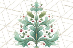 Art Nouveau Christmas Clipart PNG, Decorative Christmas Png Product Image 5