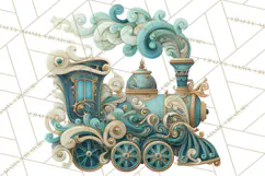 Art Nouveau Christmas Clipart PNG, Decorative Christmas Png Product Image 2