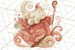 Art Nouveau Christmas Clipart PNG, Decorative Christmas Png Product Image 2