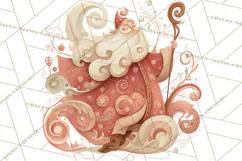 Art Nouveau Christmas Clipart PNG, Decorative Christmas Png Product Image 2