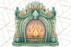 Art Nouveau Christmas Clipart PNG, Decorative Christmas Png Product Image 4