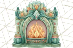 Art Nouveau Christmas Clipart PNG, Decorative Christmas Png Product Image 4