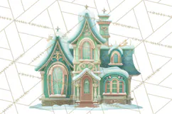Art Nouveau Christmas Clipart PNG, Decorative Christmas Png Product Image 5