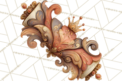 Art Nouveau Christmas Clipart PNG, Decorative Christmas Png Product Image 4
