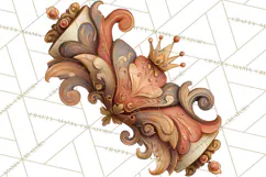 Art Nouveau Christmas Clipart PNG, Decorative Christmas Png Product Image 4